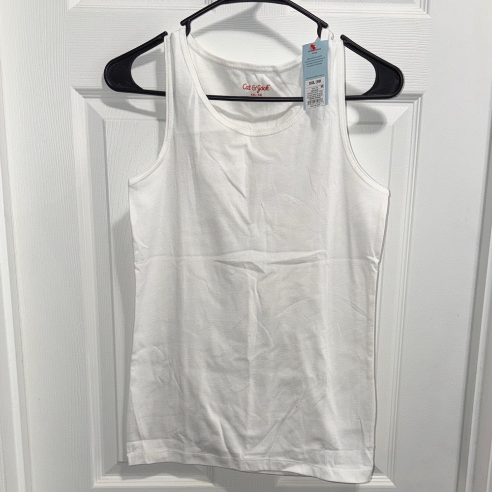 Cat & Jack Girl's Classic White Tank Top